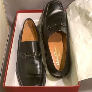 Men’s Salvatore Ferragamo Black Leather Shoes.